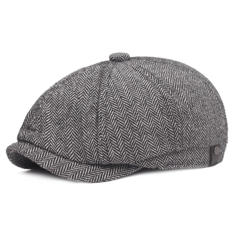 "Unisex Gatsby basker keps i bomull med retrodesign, andningsbar och bekväm för alla årstider, perfekt för män."