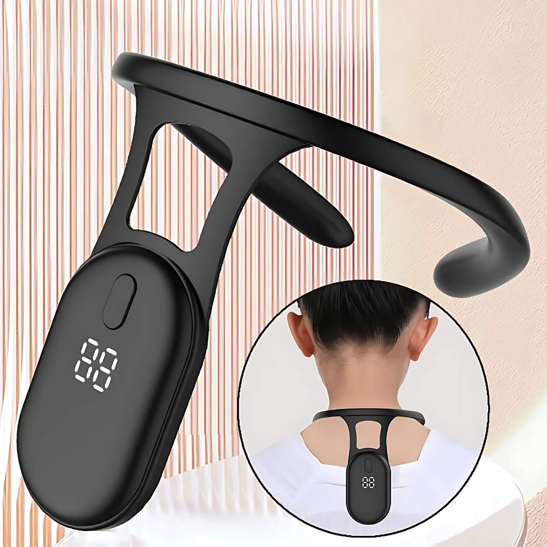 Diskret unisex hållningskorrigerare som ger aktiv feedback för optimal nack- och ryggställning, stödjer din hållning.