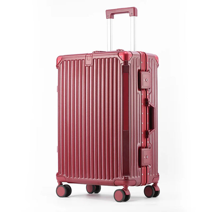 Öppen bild av hård resväska i unisex-design med organiserade fack. Perfekt för effektiv packning på affärsresan.