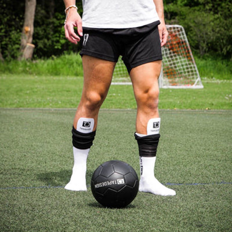 Unisex halkfria fotbollsstrumpor, ergonomisk design i svart färg för stabilitet och komfort på planen, storlek 38-45.