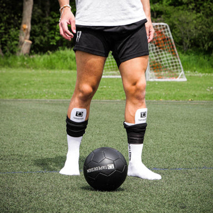 Unisex halkfria fotbollsstrumpor, ergonomisk design i svart färg för stabilitet och komfort på planen, storlek 38-45.