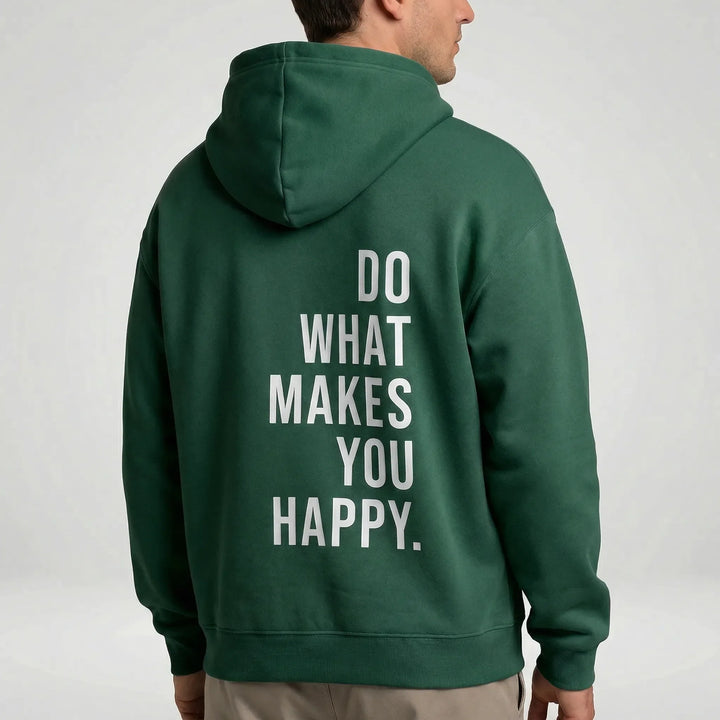 Unisex sweatshirt med huva, modell Dylan. Ryggtryck och bekväm design för modern vardagsstil.