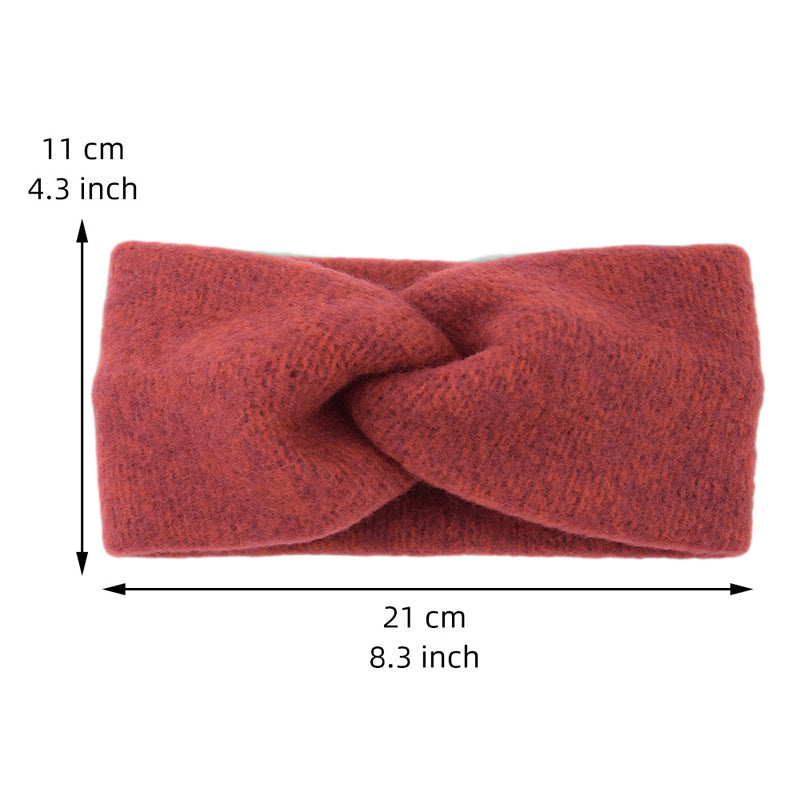 "Unisex huvudband i mjuk ljusrosa babyalpacka, elastisk och stilren design för kalla dagar, dam-accessoar."