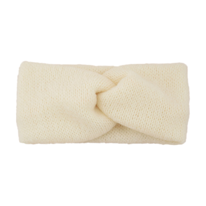 "Unisex huvudband i mjuk ljusrosa babyalpacka, elastisk och stilren design för kalla dagar, dam-accessoar."