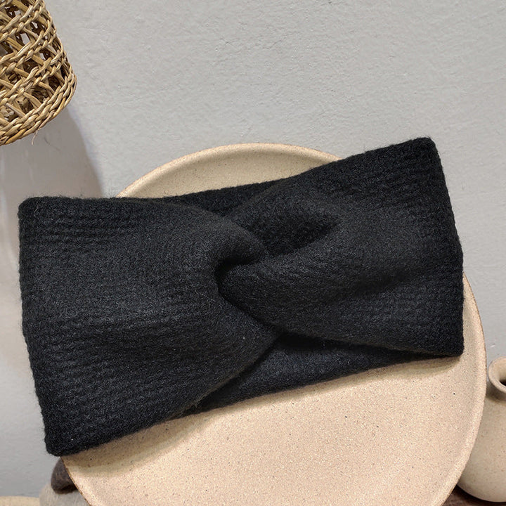 "Unisex huvudband i mjuk ljusrosa babyalpacka, elastisk och stilren design för kalla dagar, dam-accessoar."