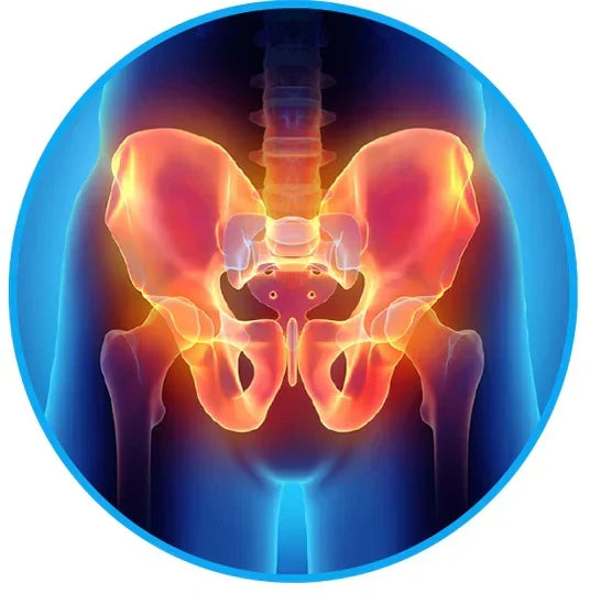 Ergonomiskt utformat ländryggsbälte unisex, lindrar ischias och SI-led smärta.