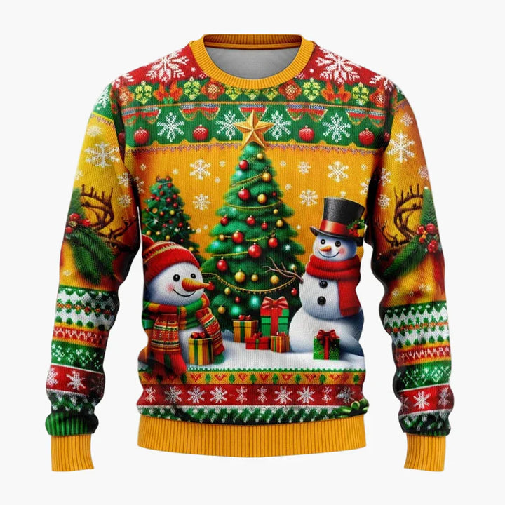 Festlig unisex tröja med tomtar & snögubbar. Idealisk för julklapp och julens alla tillfällen.