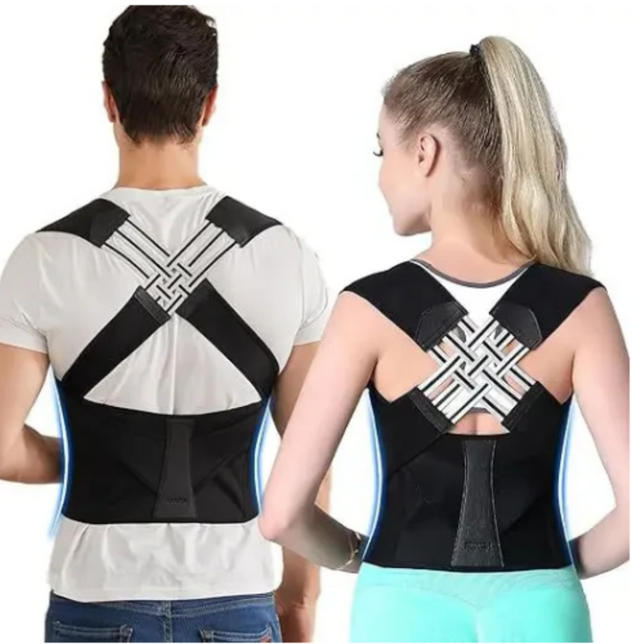 Unisex justerbart hållningsbälte för rygg och axlar, ger bättre kroppshållning och lindrar smärta.