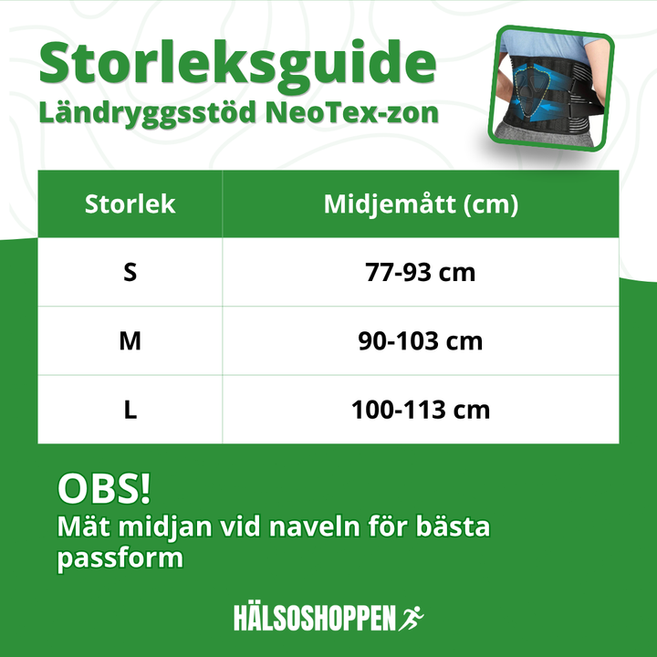 Ergonomiskt ryggstöd, unisex design, för att lindra ryggsmärta och korrigera hållningen. Med justerbar passform.