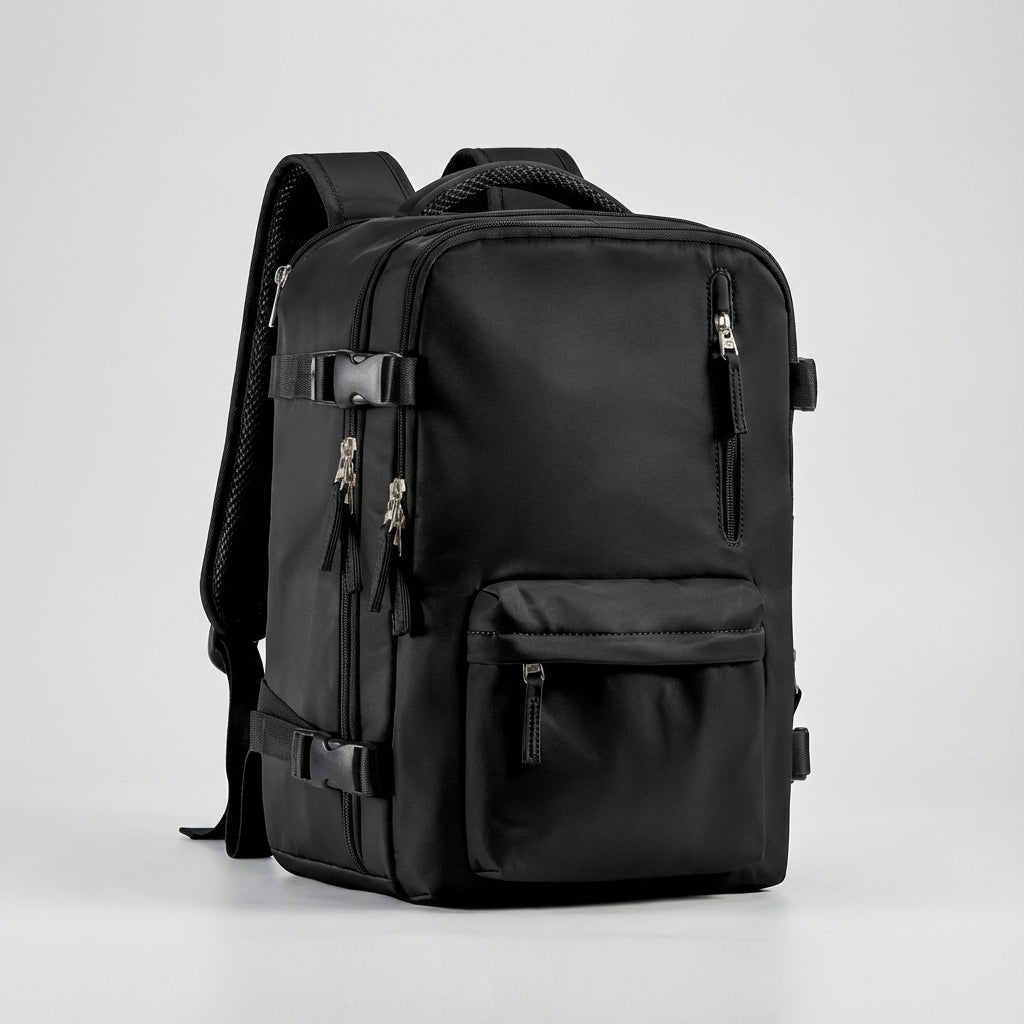 FlightTrek kabinryggsäck, kompakt handbagage. Snygg och praktisk för flyg och smidig resa.