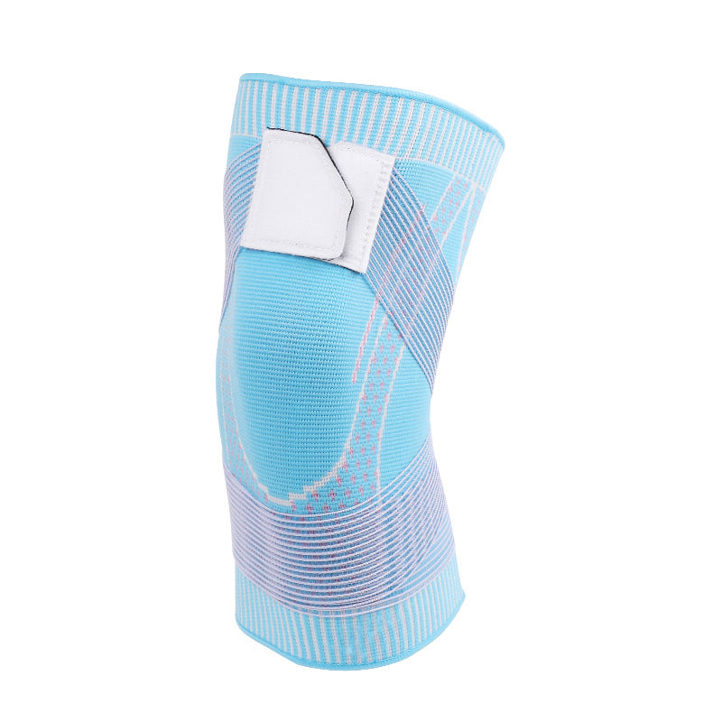 "Unisex knäskydd i andningsbar stickad nylon, ergonomisk design, justerbar passform, finns i olika färger."