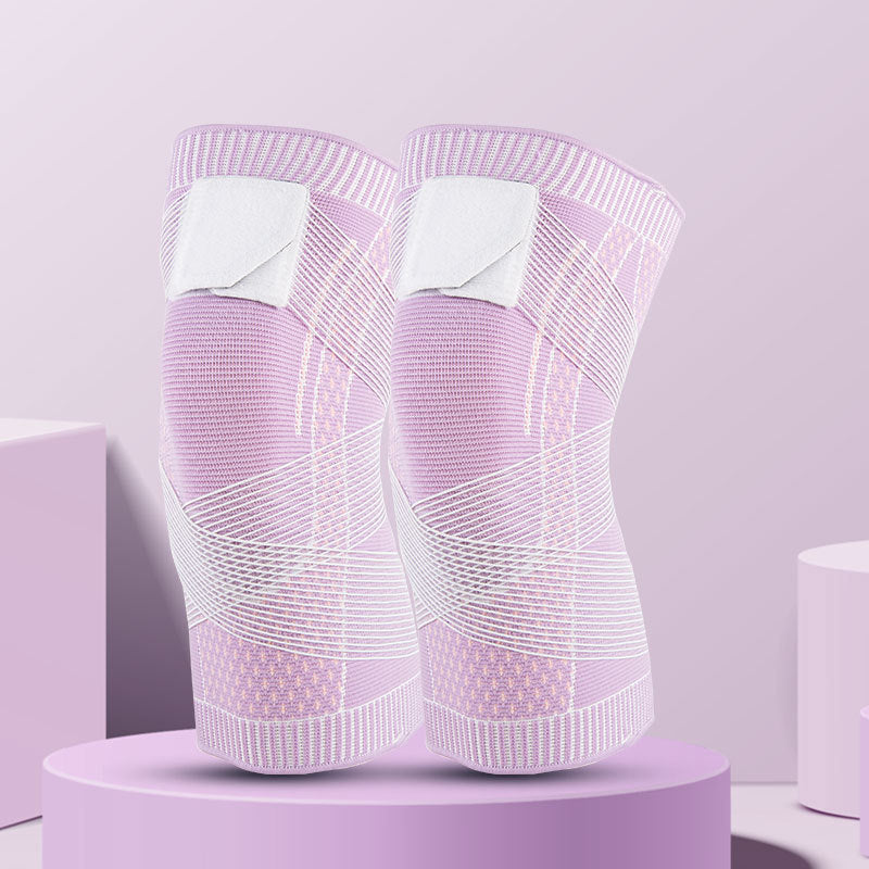 "Unisex knäskydd i andningsbar stickad nylon, ergonomisk design, justerbar passform, finns i olika färger."