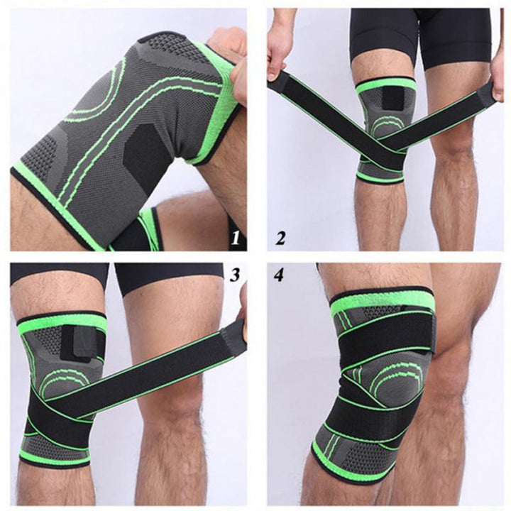 Unisex knäskydd med silikongel och andningsbart tyg, finns i flera färger, perfekt stöd för sport och utomhusaktiviteter.