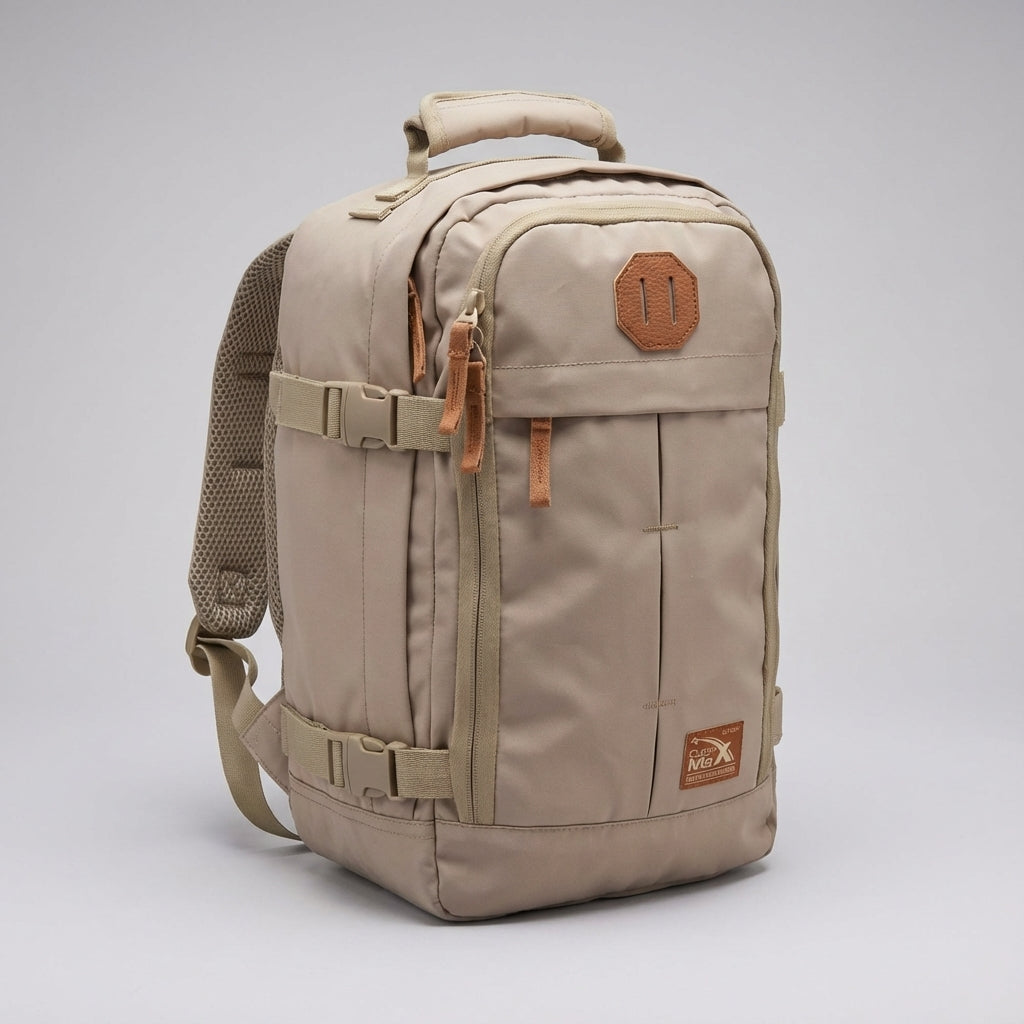 Bärsystemet på NomadLite 30L reseryggsäck. Ergonomisk och lättviktig, perfekt som handbagage för långa resor.