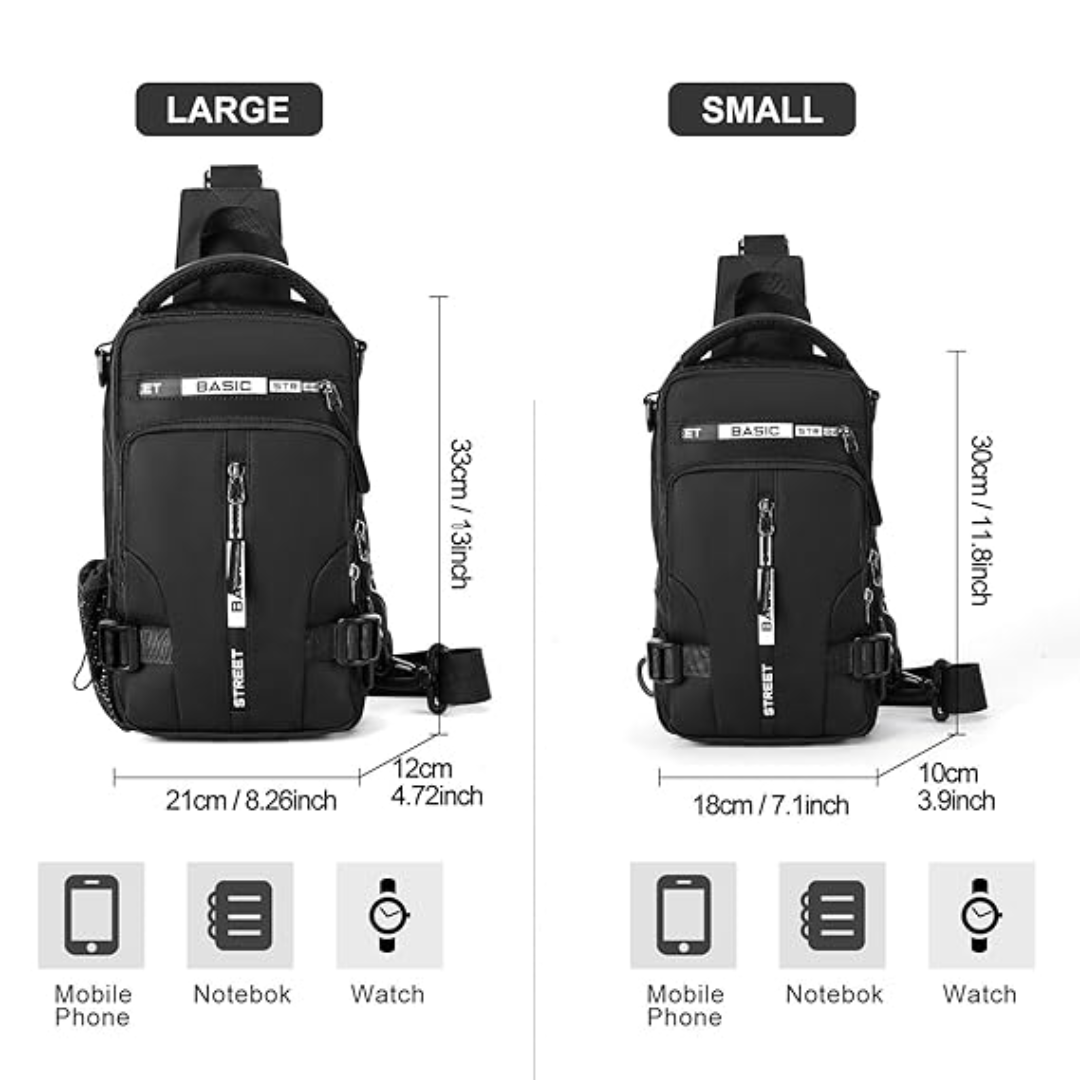 Blå unisexväska, den perfekta crossbodyväskan som lättviktig organiseringsväska för äventyr.
