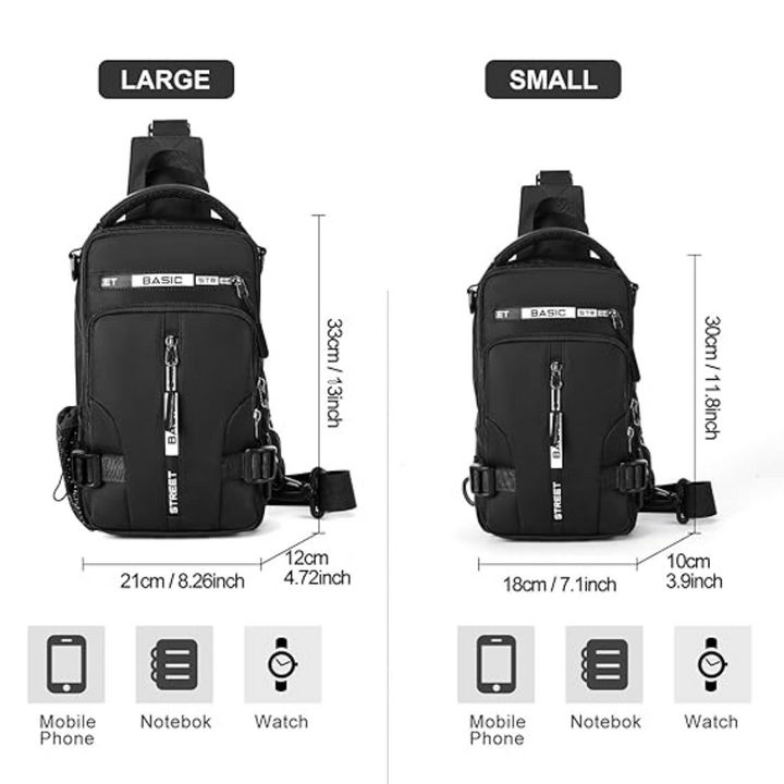 Blå unisexväska, den perfekta crossbodyväskan som lättviktig organiseringsväska för äventyr.