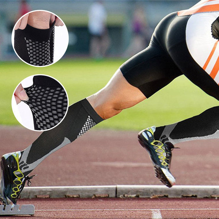 "Unisex kompressionsstrumpor för sport, återhämtning, flerfärgade, mjuka, stretchiga för optimal stöd och stil."