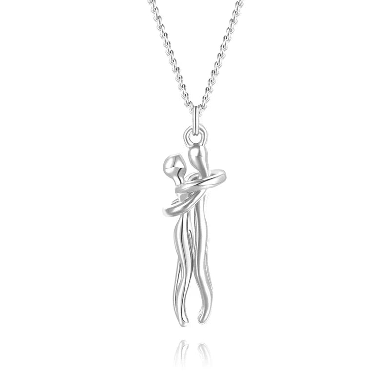 Unisex kramhalsband i legering, en symbol för kärlek och samhörighet, perfekt som romantisk present.