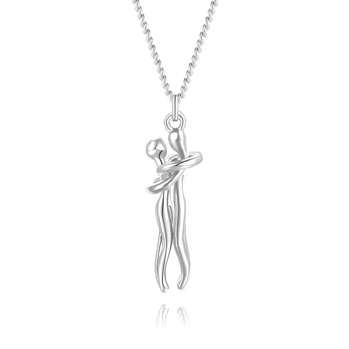 Unisex kramhalsband i legering, en symbol för kärlek och samhörighet, perfekt som romantisk present.