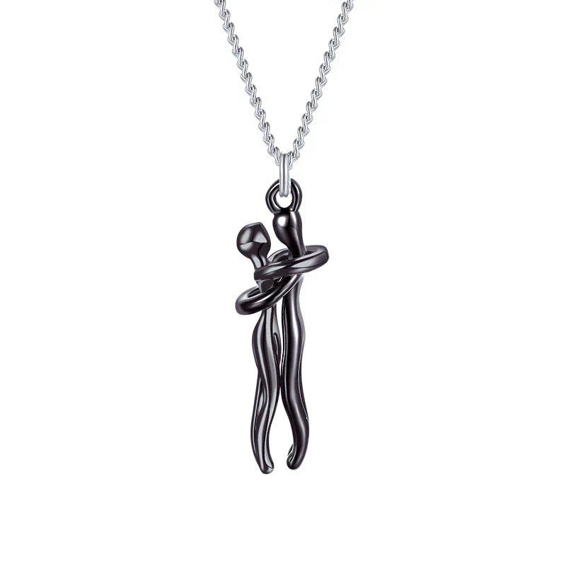 Högkvalitativt unisex kramhalsband i legering, ett hållbart och meningsfullt smycke för kärlekens skull.
