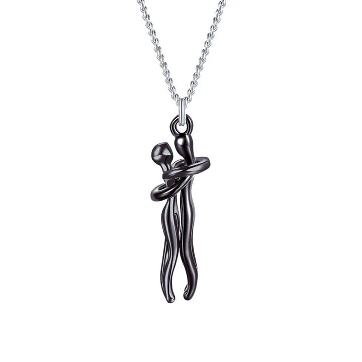 Högkvalitativt unisex kramhalsband i legering, ett hållbart och meningsfullt smycke för kärlekens skull.