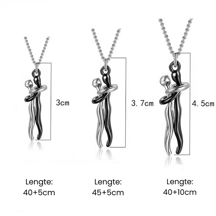 Parhalsband som kramhalsband, designat för att uttrycka kärlek och samhörighet, en perfekt gåva till flickvän/pojkvän.