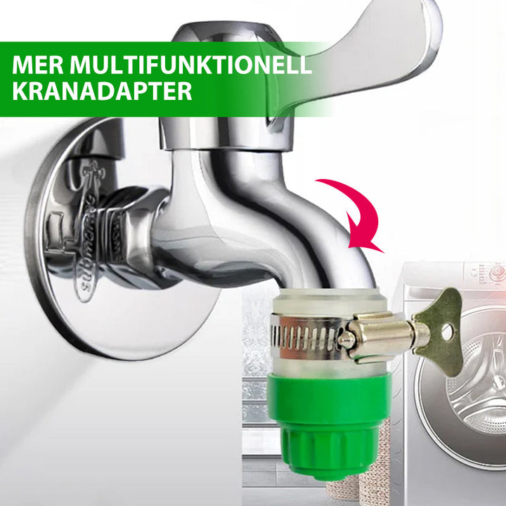Unisex kranadapter med metallspänne. Högkvalitativ, mångsidig användning, tåligt gummimaterial, enkel installation.