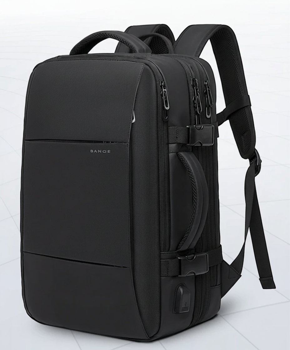 Elegant businessryggsäck för laptop, unisex. Med USB-funktion, gott om utrymme och hållbar design.