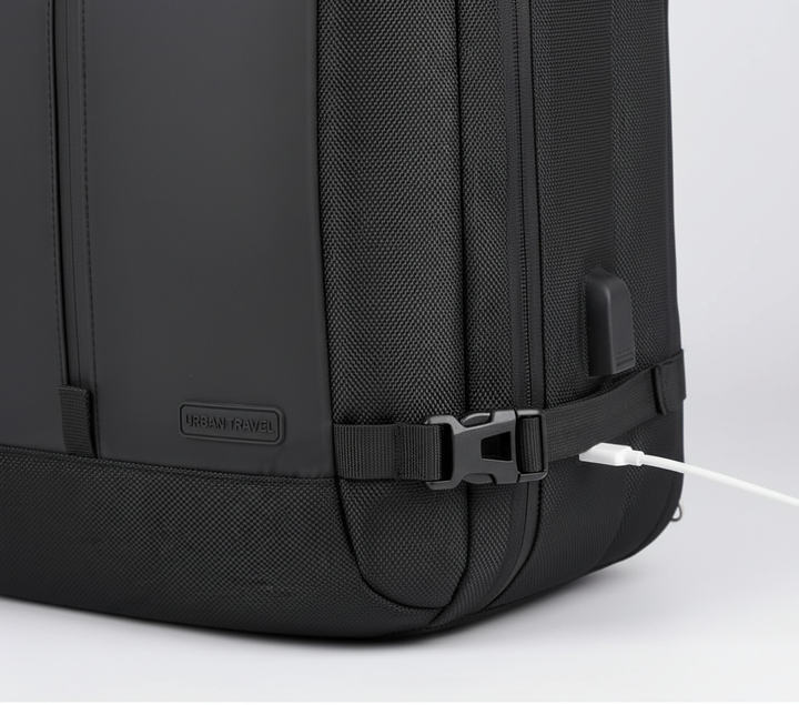 Snygg och funktionell unisex ryggsäck för laptop, vattentålig & expanderbar, med smarta fack för pendlare.