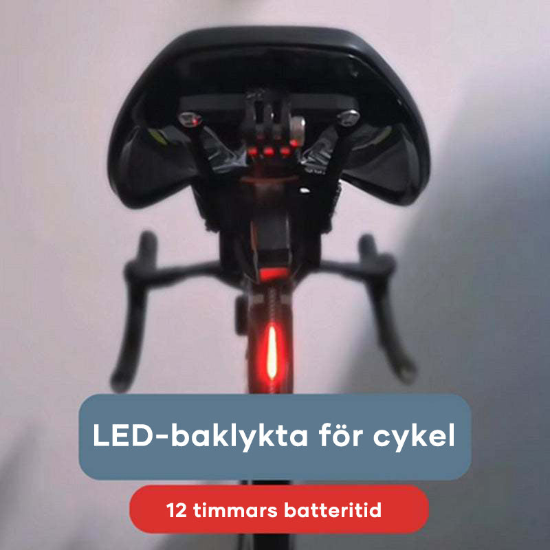 "Unisex LED-baklykta för cykel, elegant design, hög synlighet, flera färger, lång batteritid, perfekt för dag och natt"