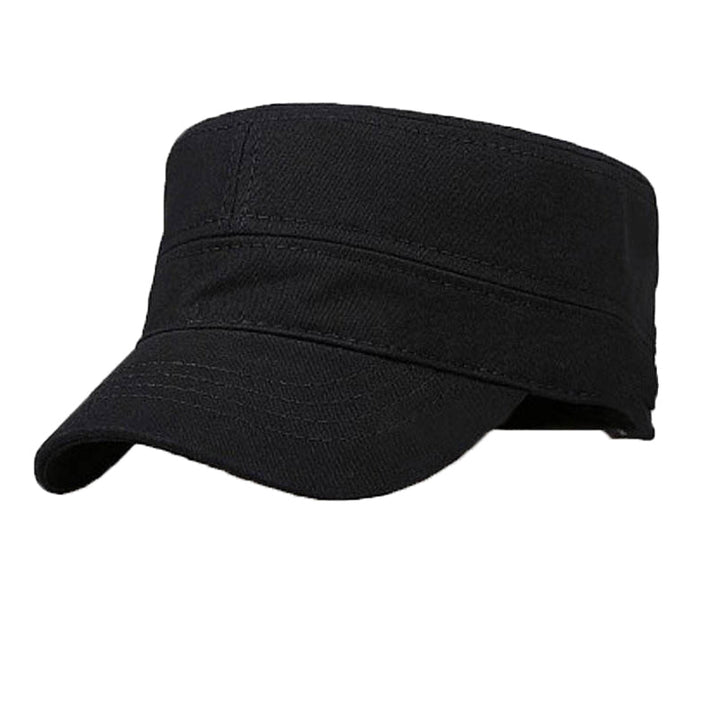 "Unisex luftig bomull armékeps med brett solskydd och justerbart metallspänne för andningsbar komfort i klassisk stil."