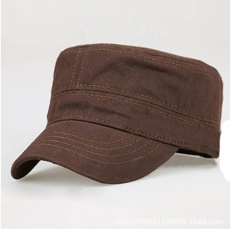 "Unisex luftig bomull armékeps med brett solskydd och justerbart metallspänne för andningsbar komfort i klassisk stil."