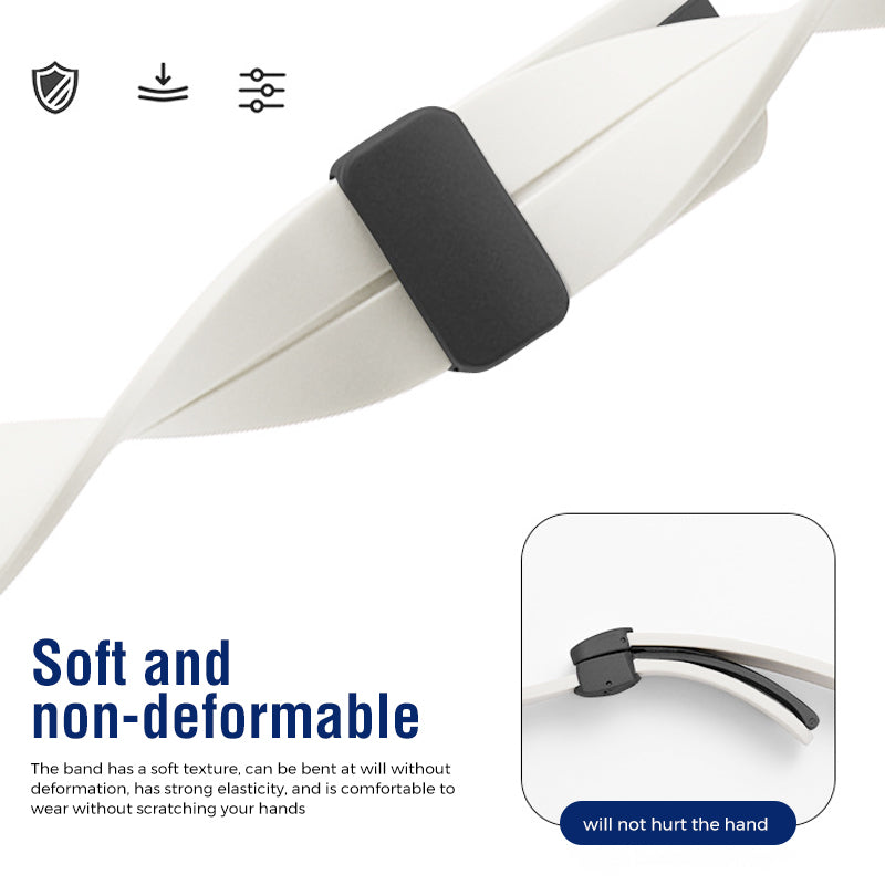 Unisex magnetiskt armband i mjukt silikon med starkt magnetspänne för iWatch, stilrent och justerbart för perfekt passform.