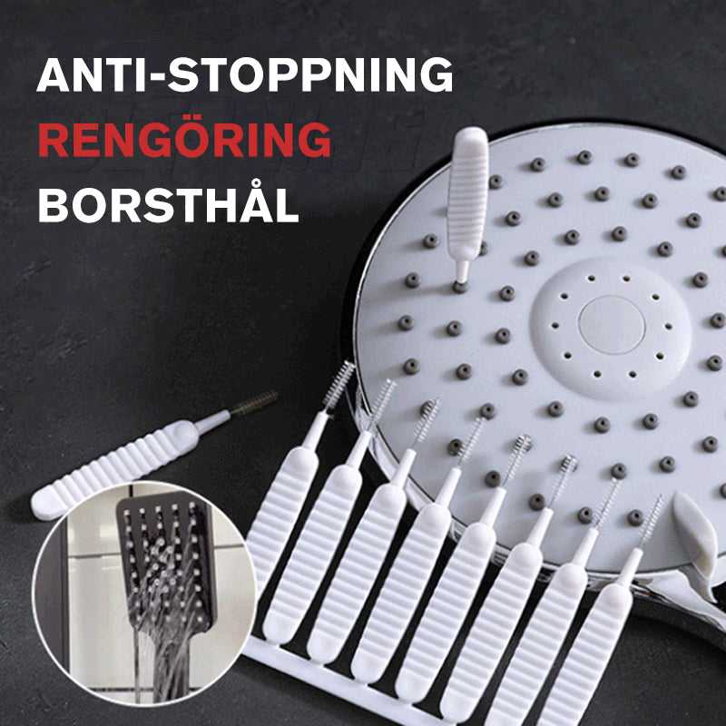 "Unisex mini rengöringsborste med flexibla nylonborst, slitstark för effektiv rengöring av svåråtkomliga områden, kompakt sto