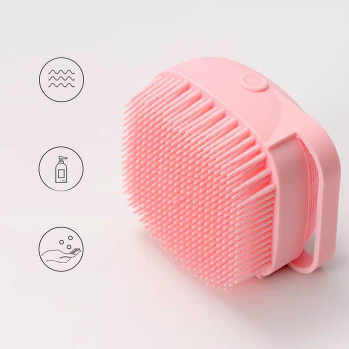 Unisex mjuk silikon badmassageborste i flera färger, ergonomisk design, perfekt för daglig vård och rengöring.
