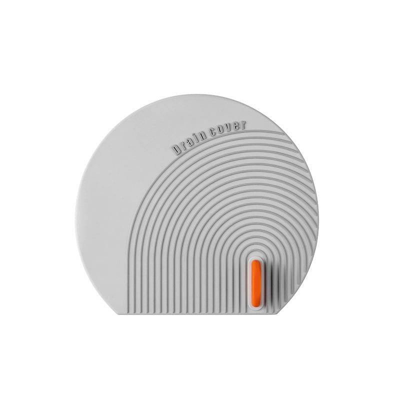 "Unisex mörkgrå silikonlock för avlopp; stilrent avloppsskydd med handtag, hårfångande design för duschavlopp."