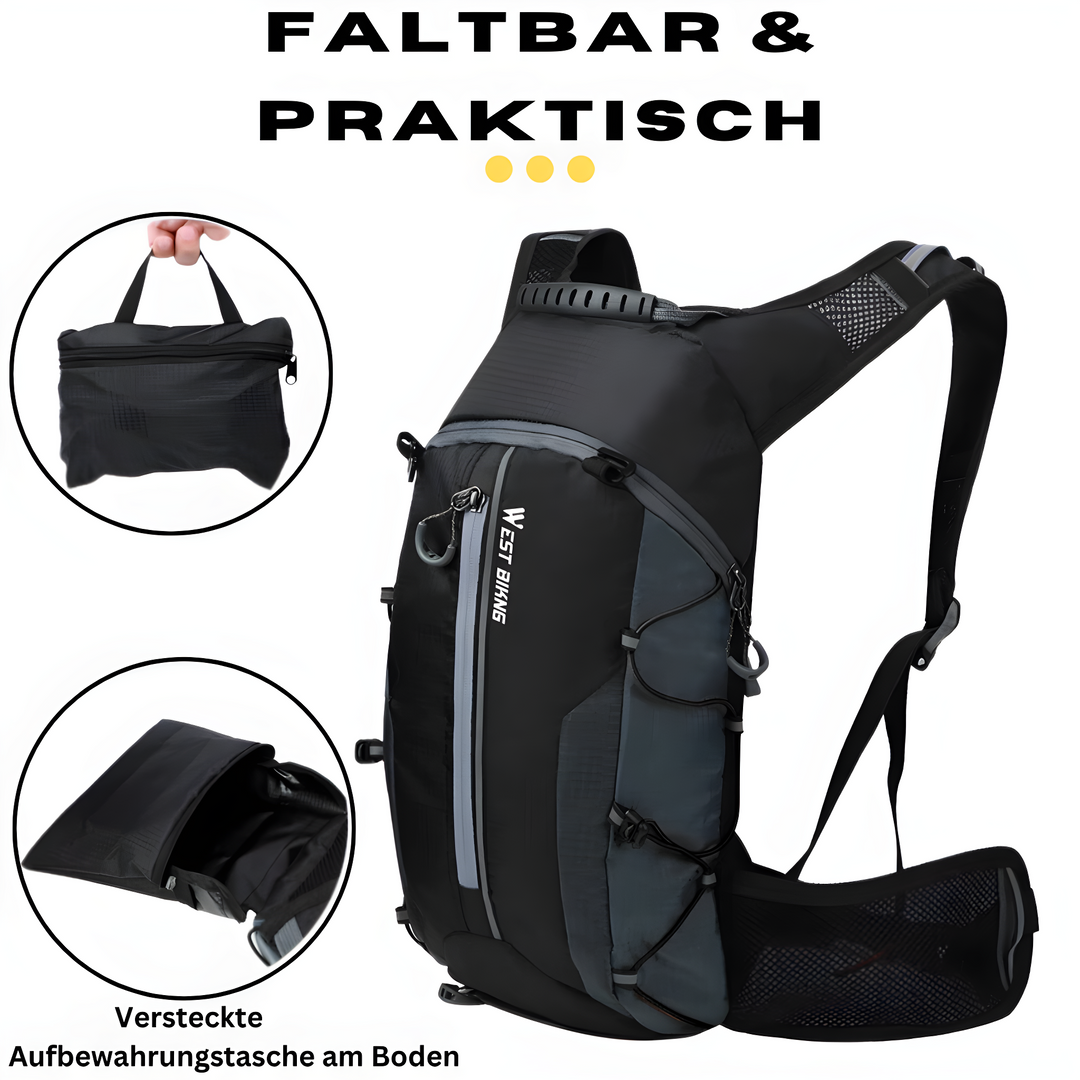 Hydreringsryggsäck unisex med enkel påfyllning. Viktigt för sport och utomhusäventyr.