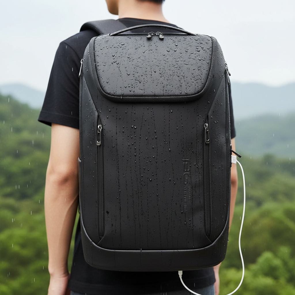 Unisex ProPack ryggsäck i grå/svart, mångsidig för arbete, skola och pendling. Vattenavvisande laptopryggsäck.