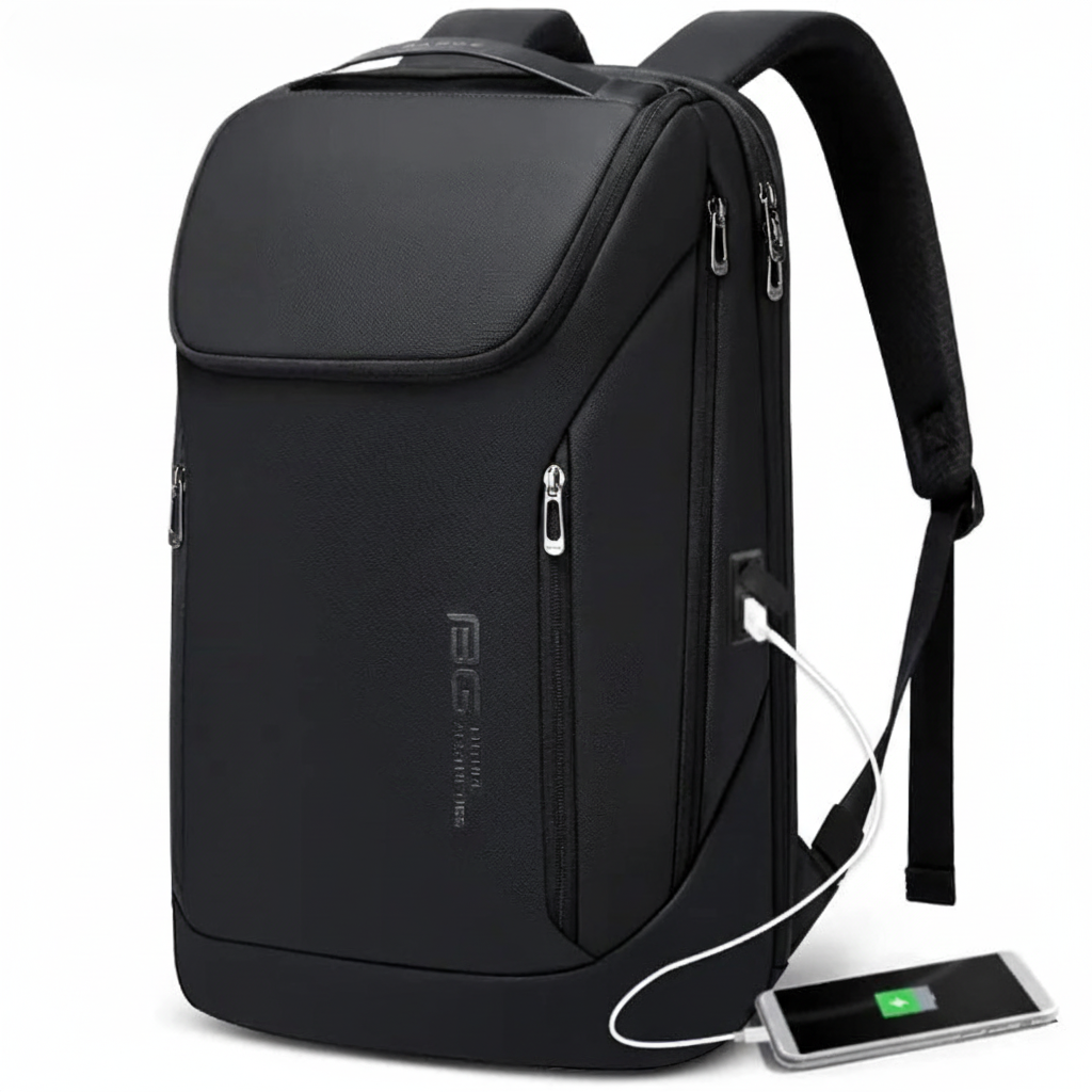 Grå ProPack laptopryggsäck, perfekt för studenter och yrkesverksamma. Skyddar din bärbara dator säkert.