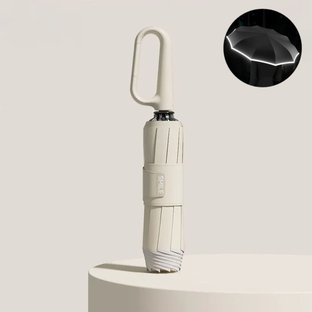 Stormsäkert paraply med reflexer för ökad säkerhet. Perfekt som utomhus tillbehör.
