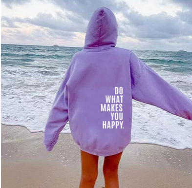 Bekväm och stilren unisex-hoodie med motiverande tryck för en positiv vardagslook.