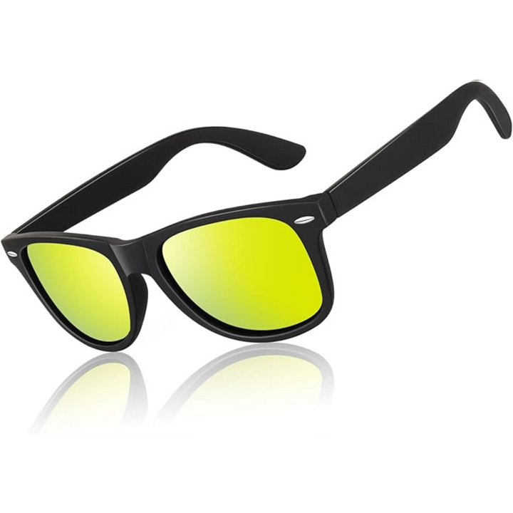 Mode solglasögon: Unisex 80-tal retro med polariserade UV-skyddande linser för sommar.