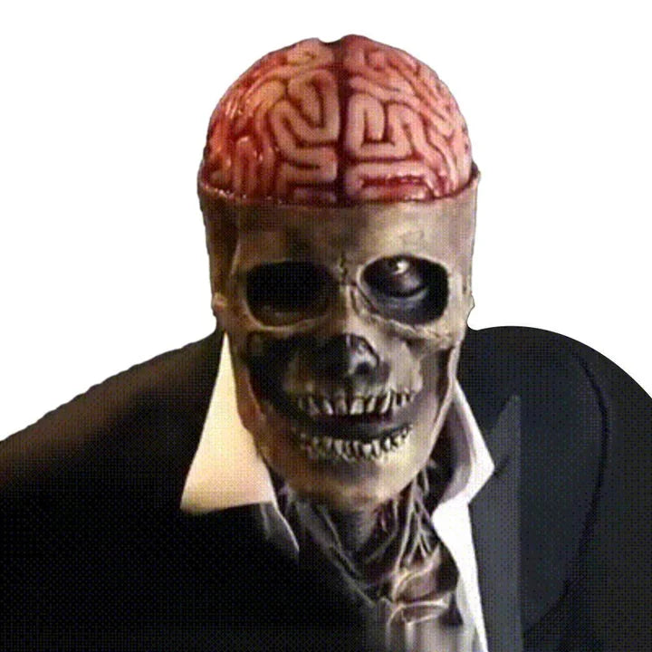 Skrämmande unisex mask för Halloween. Denna spöklika skelettmask passar utmärkt för maskerad och cosplay.