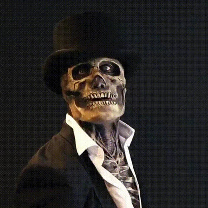 Realistisk skelettmask för Halloween. Perfekt för läskiga fester, skräck-cosplay och spökteman.