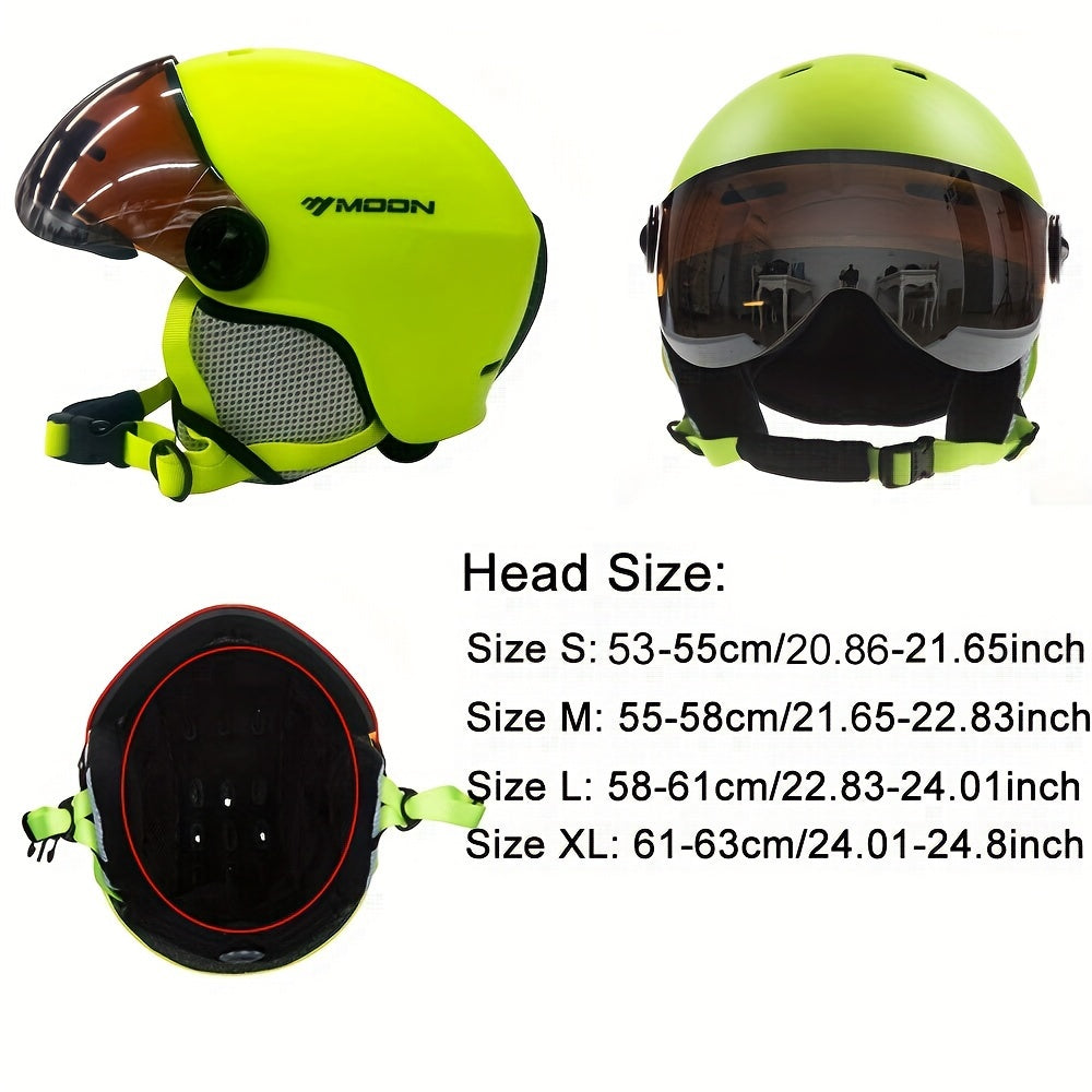 Ergonomisk skidhjälm unisex, med avtagbara örondynor och ventilationssystem.