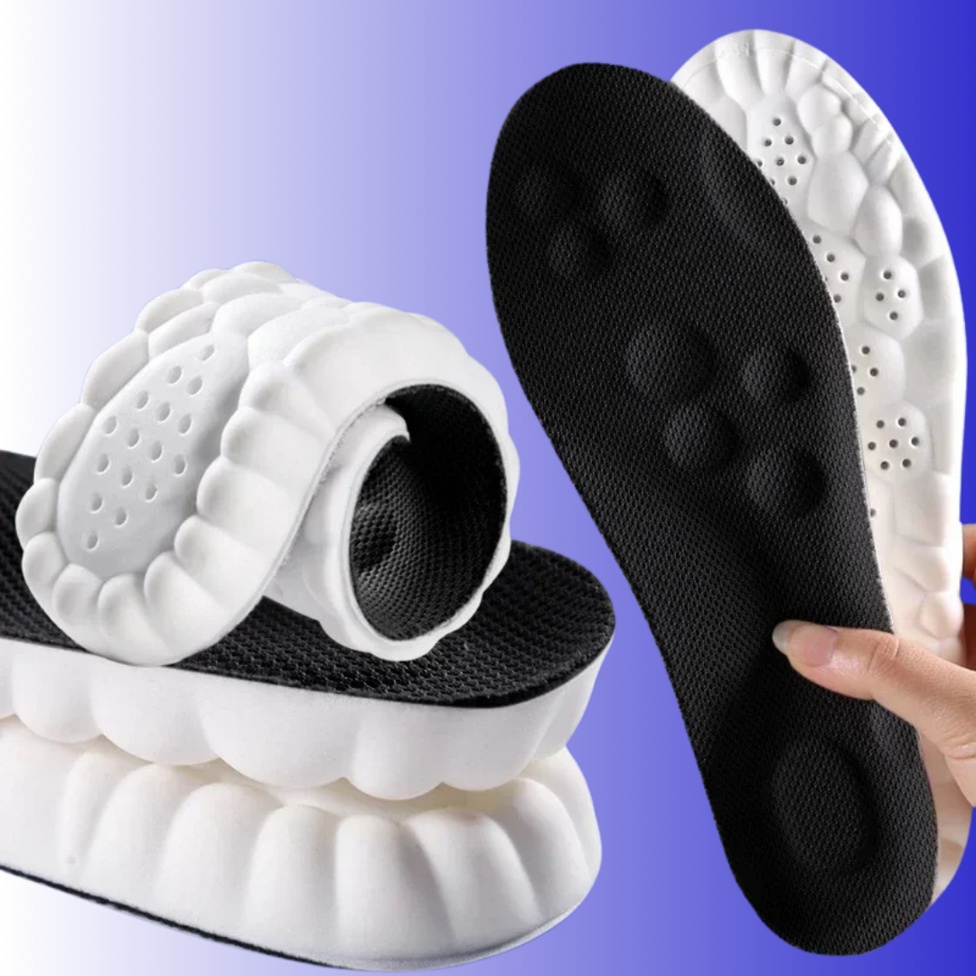 Unisex skoinlägg med 4D stötdämpning för maximal komfort, sport och dagligt fotstöd vid löpning.