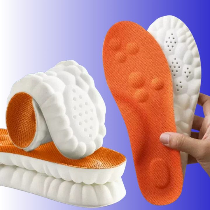 Komfortabla unisex skoinlägg med 4D stötdämpning. Perfekta för sport, löpning och långa dagar med fotstöd.