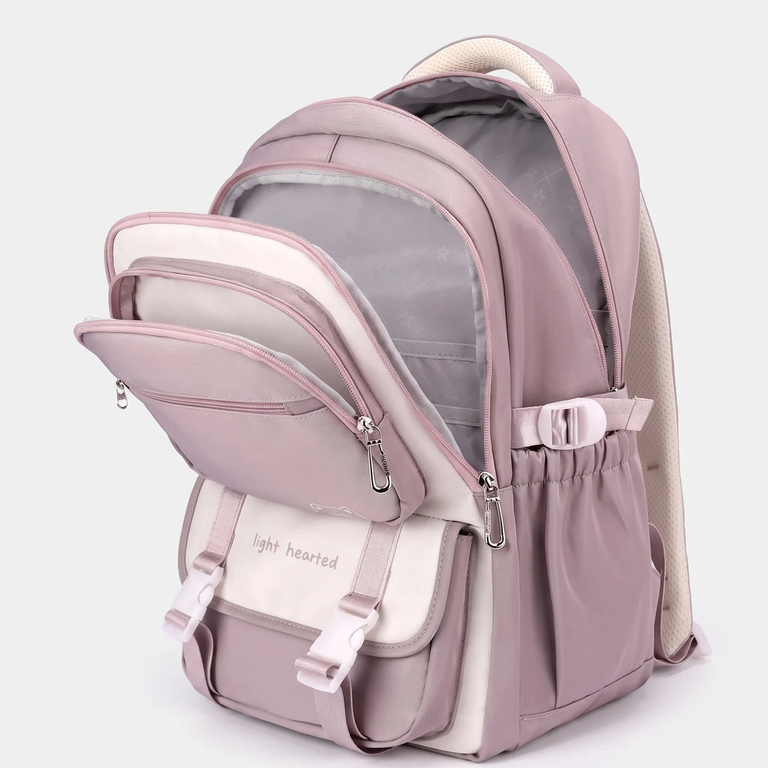 Modern unisex ryggsäck för skola, arbete & pendling. Slitstarkt oxfordtyg & tidlös design.