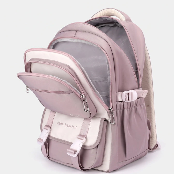 Modern unisex ryggsäck för skola, arbete & pendling. Slitstarkt oxfordtyg & tidlös design.