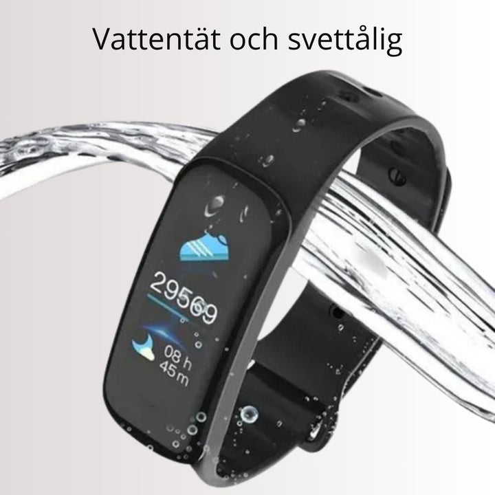 Sportklocka & aktivitetsband med sportlägen, stegräknare & IP67. Unisex design för alla träningspass.